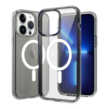 iPhone 15 Compatible Case Cover With Ultimate Shockproof Transparent And Compatible With Magsafe Technology - Clear Black